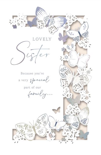 UKG 'Lovely Sister' Birthday Card