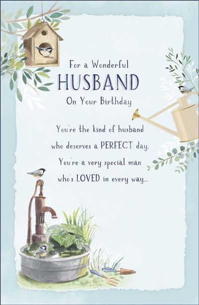UKG 'For A Wonderful Husband' Birthday Card