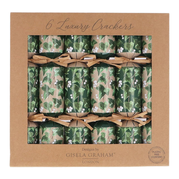 Gisela Graham Festive Ivy Christmas Crackers Box Of 6