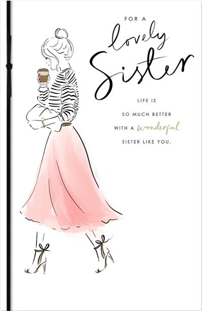 UKG 'For A Lovely Sister' Birthday Card