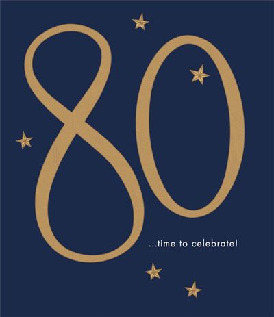 UKG '80 Time To Celebrate' Birthday Card