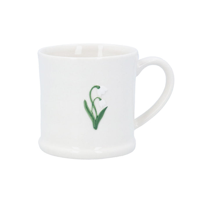 Gisela Graham Snowdrops Stoneware Mini Mug