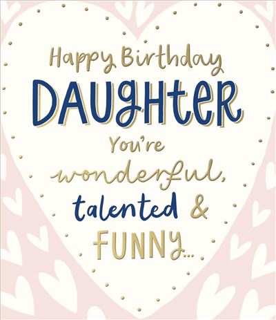 UKG 'Happy Birthday Daughter' Birthday Card