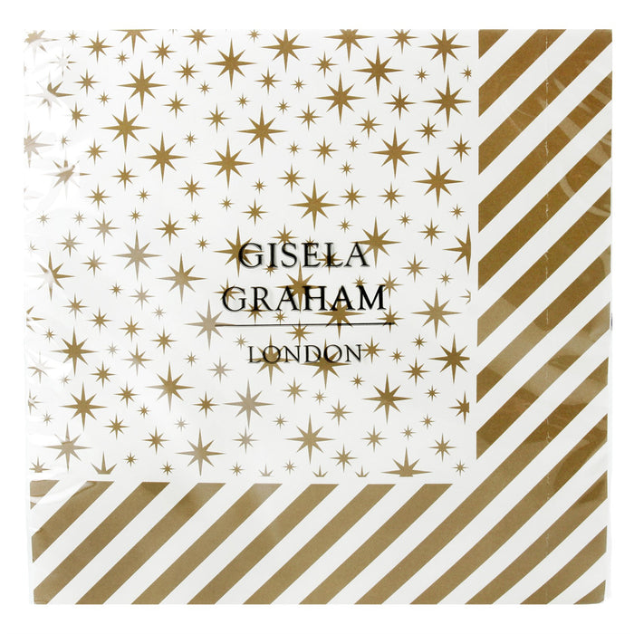 Gisela Graham Set of 20 Gold Star Paper Napkins