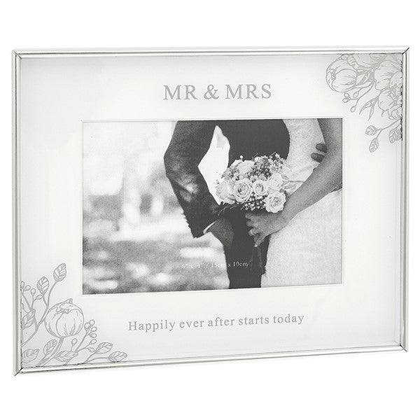 Mirror Floral Collection Mr & Mrs 6x4