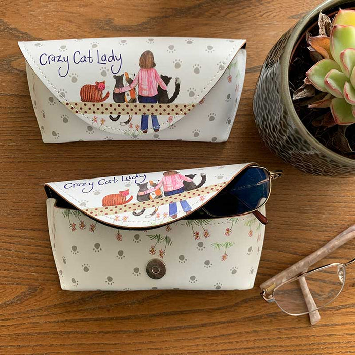 Alex Clark Crazy Cat Lady Glasses Case