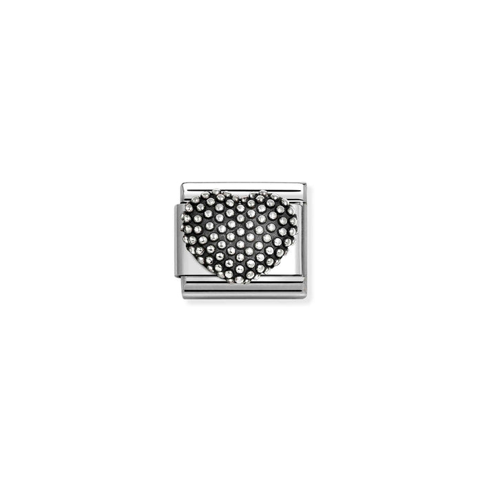 Nomination Classic Silver Oxidised Symbols Ballpoint Heart Charm
