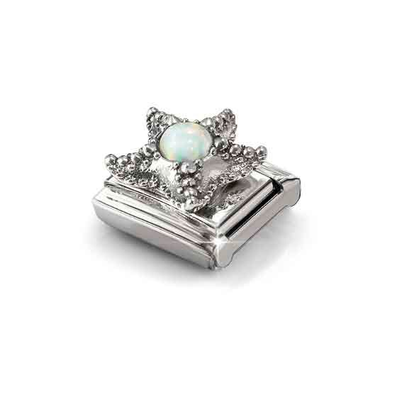 Nomination Classic White Opal Starfish Silver Charm