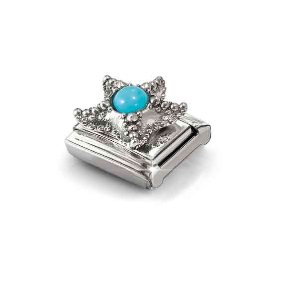 Nomination Classic Turquoise Starfish Silver Charm