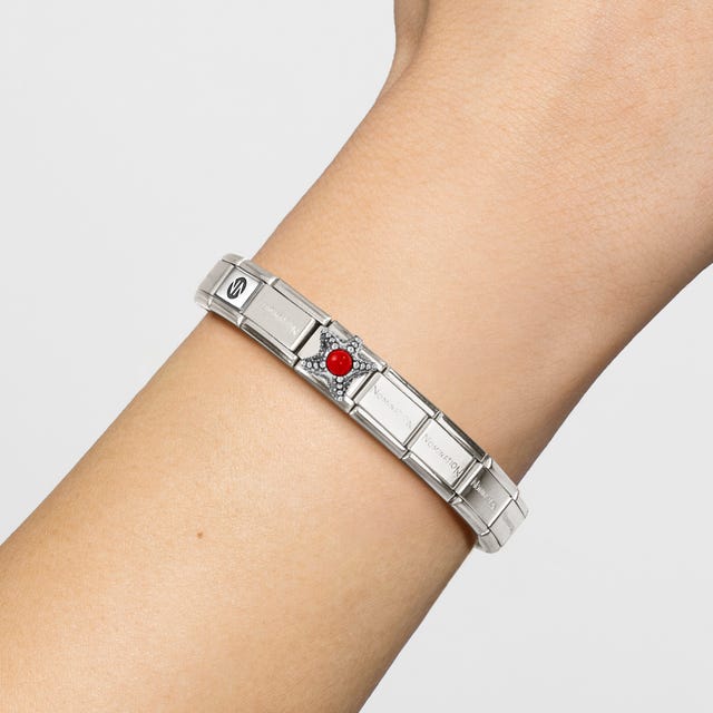 Nomination Classic Red Coral Starfish Silver Charm