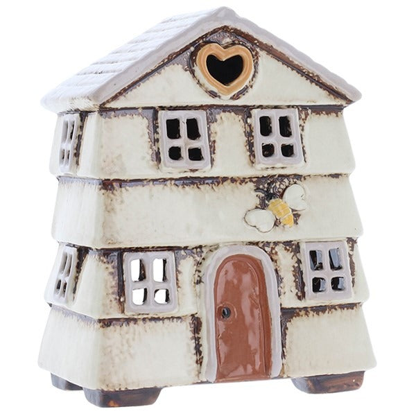 Village Pottery Beehive House Cream Tealight