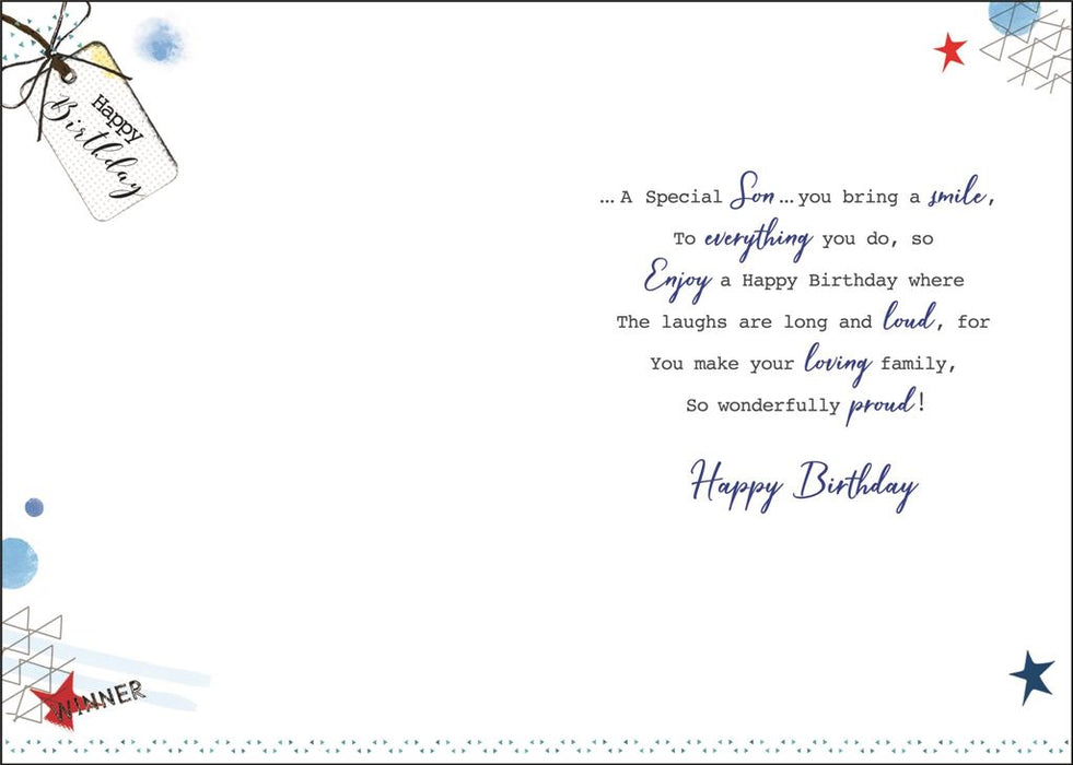 Jonny Javelin 'On Your Birthday Son' Birthday Card