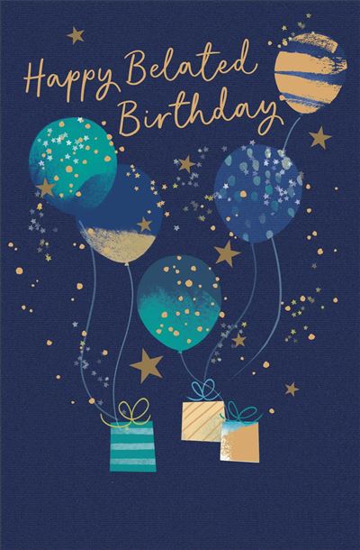 UKG 'Happy Belated Birthday' Birthday Card