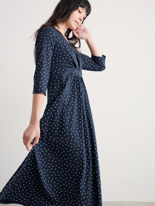 Seasalt Women's 3/4 Chapelle Dress In Rustic Spot Maritime