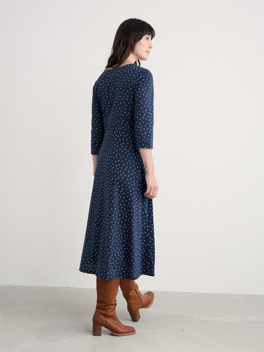 Seasalt Women's 3/4 Chapelle Dress In Rustic Spot Maritime