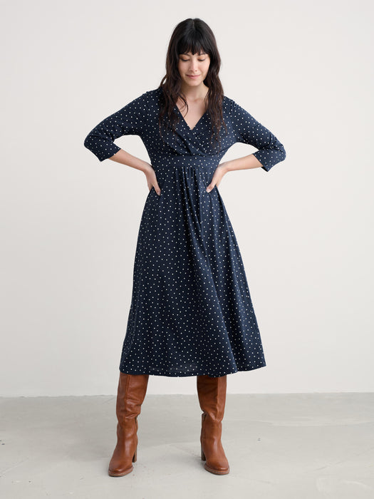Seasalt Women's 3/4 Chapelle Dress In Rustic Spot Maritime