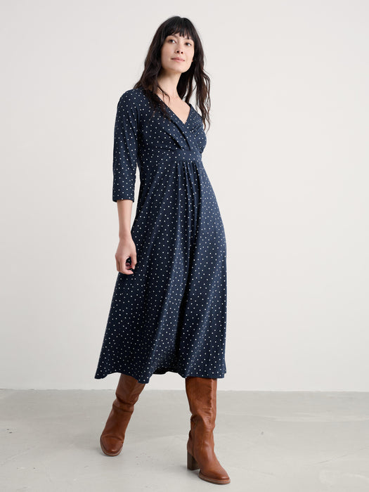 Seasalt Women's 3/4 Chapelle Dress In Rustic Spot Maritime