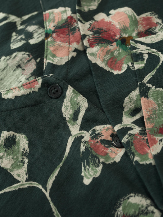 Seasalt Women's Studio Glass 3/4 Sleeve Top In Artist Camellia Coppice