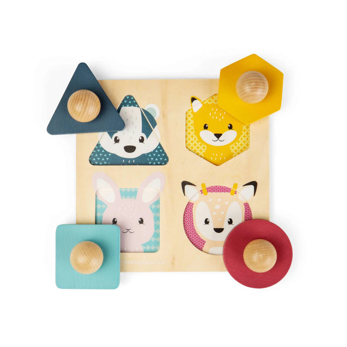 Bigjigs Woodland Animal Shape Matching Puzzle