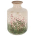 Decorative vase with floral design on a white background