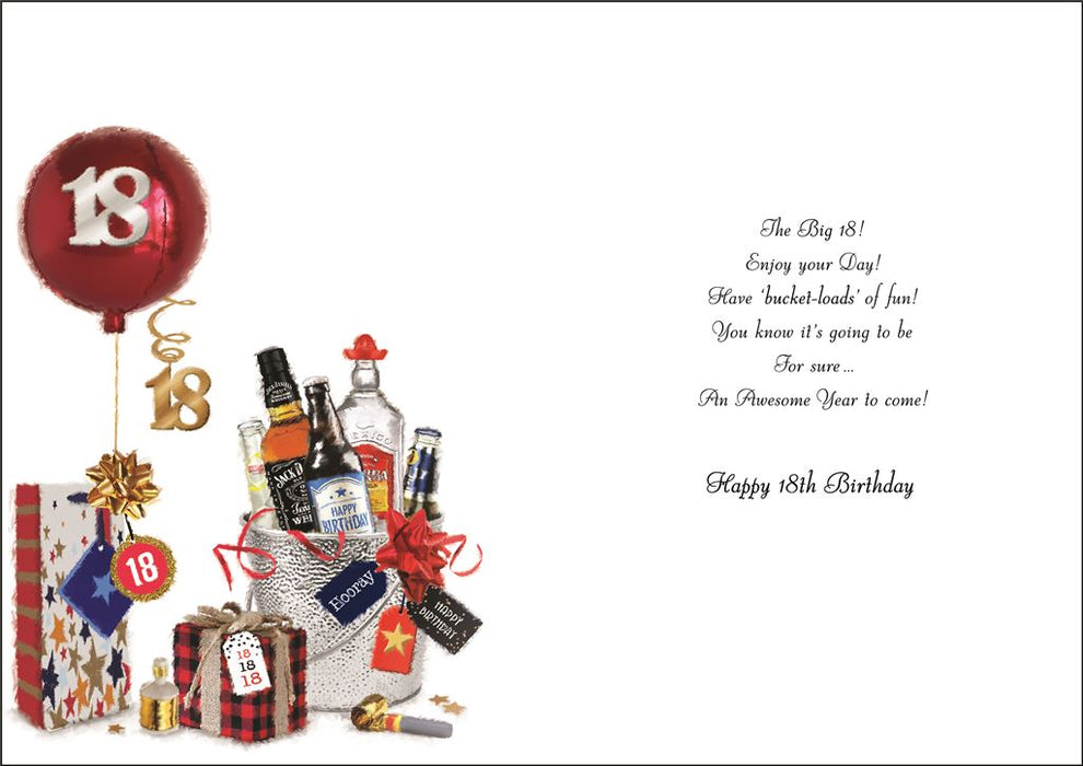 Jonny Javelin 'Happy 18th Birthday Wishes' Birthday Card