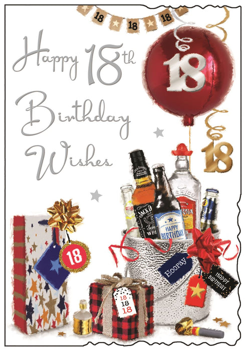 Jonny Javelin 'Happy 18th Birthday Wishes' Birthday Card
