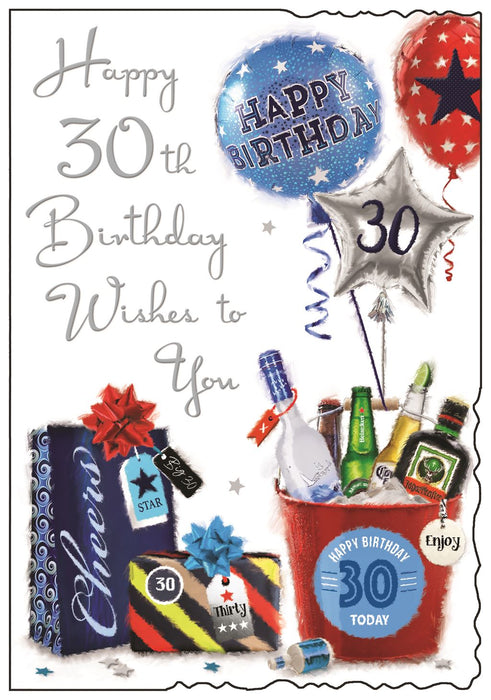 Jonny Javelin 'Happy 30th Birthday Wishes' Birthday Card