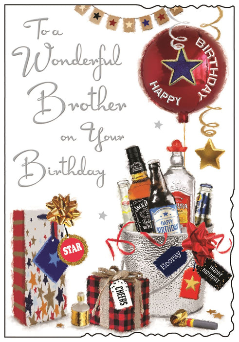Jonny Javelin 'To A Wonderful Brother' Birthday Card