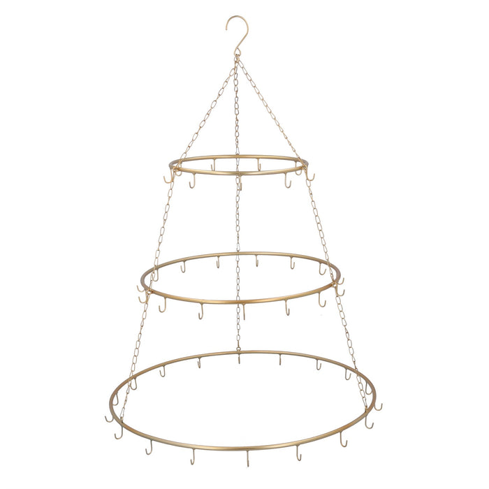 Gisela Graham Gold Concentric Hoops Hanging Display
