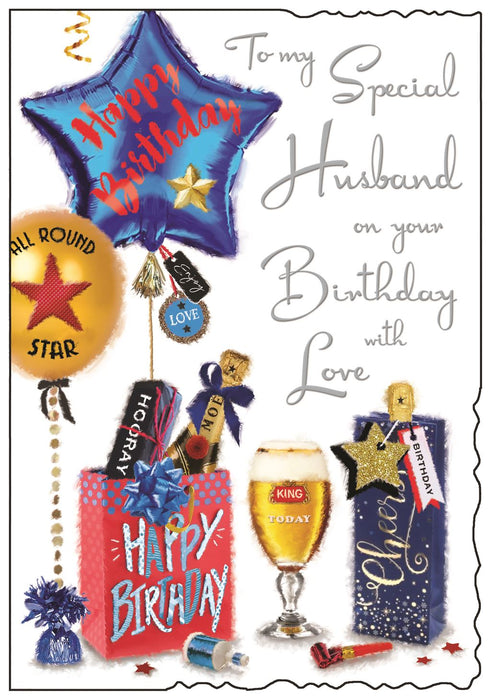 Jonny Javelin 'To My Special Husband With Love' Birthday Card