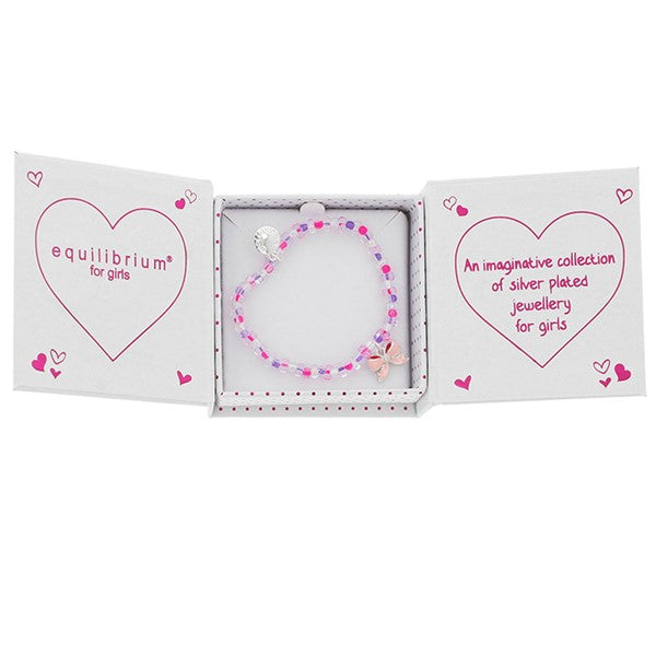 Equilibrium Girls Pretty Bow Silver Plated Bracelet