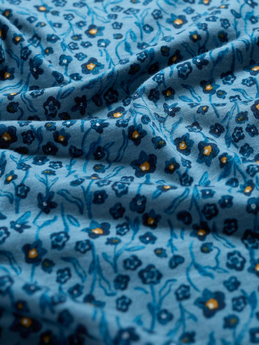 Seasalt Women's 3/4 Kellow Top In Flax Flower Horizon