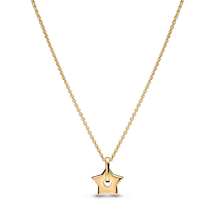 Pandora Talisman 14k Gold Lab-grown Diamond Pavé Star Pendant Necklace 14k Gold Plating