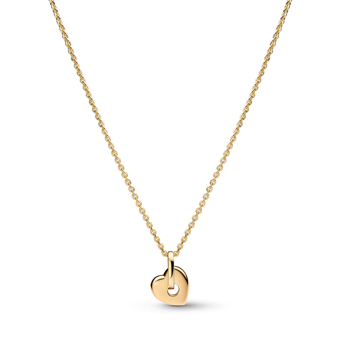 Pandora Talisman 14k Gold Lab-grown Diamond Pavé Heart Pendant Necklace 14k Gold Plating