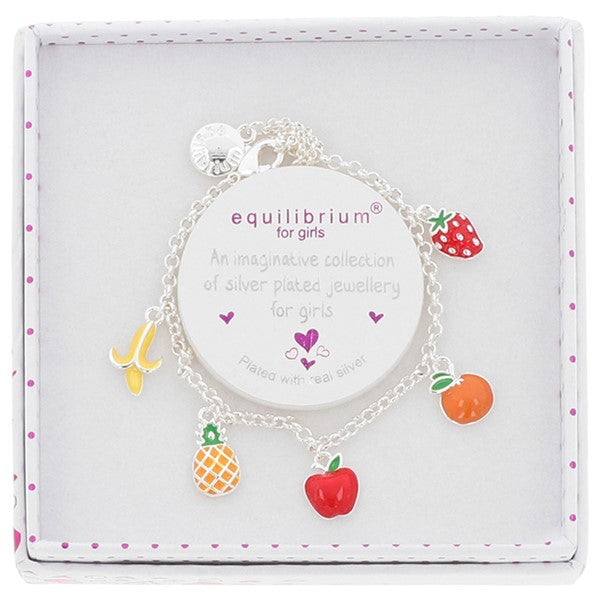 Equilibrium Girls Mixed Fruit Silver Plated Bracelet