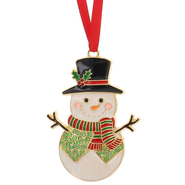 Xmas Treasures Snowman Top Hat Tree Ornament