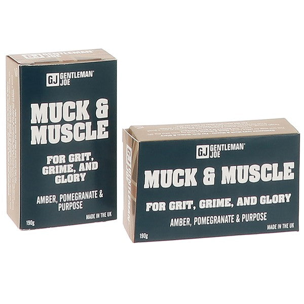 Man Wash Soap Classic Muck & Muscle Bar For Grit, Grime & Glory. Amber, Pomegranate & Purpose