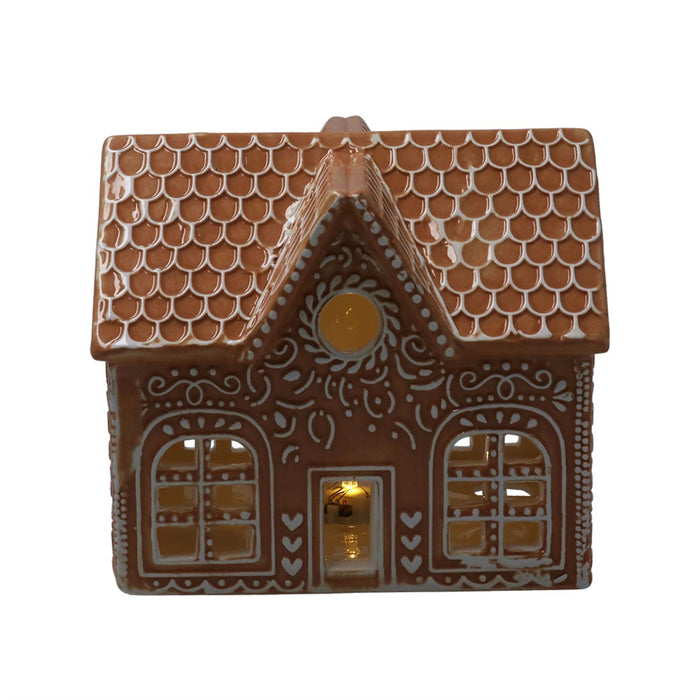 Gisela Graham Light Up Gingerbread House Ornament