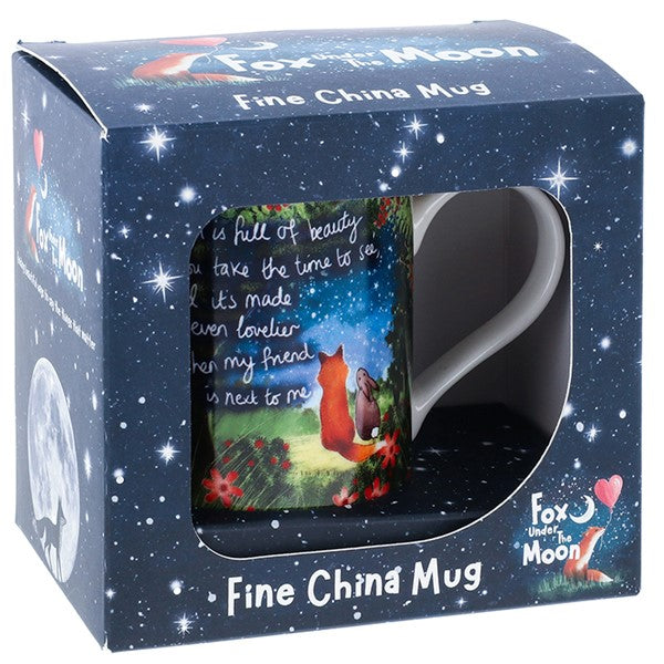 Fox Under The Moon Boxed Mug Beautiful Friend