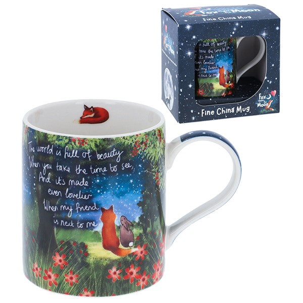 Fox Under The Moon Boxed Mug Beautiful Friend