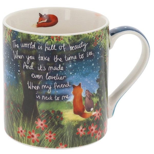 Fox Under The Moon Boxed Mug Beautiful Friend