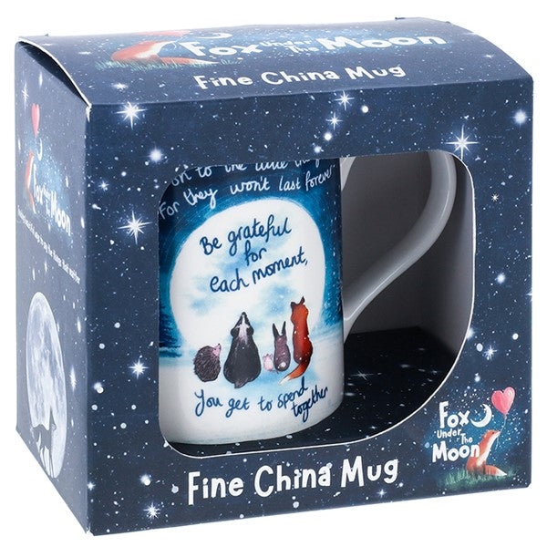 Fox Under The Moon Boxed Mug Grateful