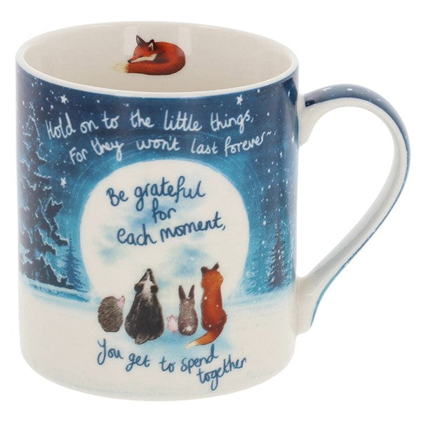 Fox Under The Moon Boxed Mug Grateful