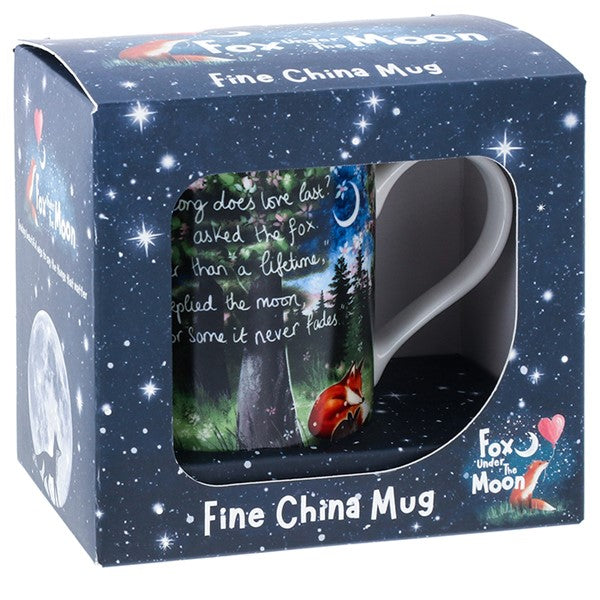 Fox Under The Moon Boxed Mug Love