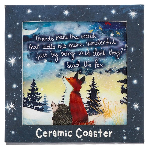Fox Under The Moon Coaster Wonderful Friend