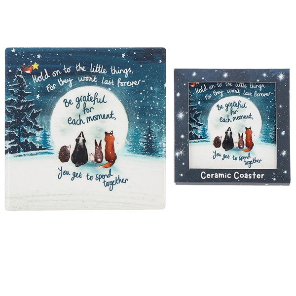 Fox Under The Moon Coaster Grateful