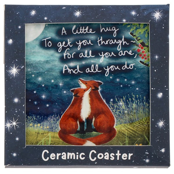 Fox Under The Moon Coaster Little Hug
