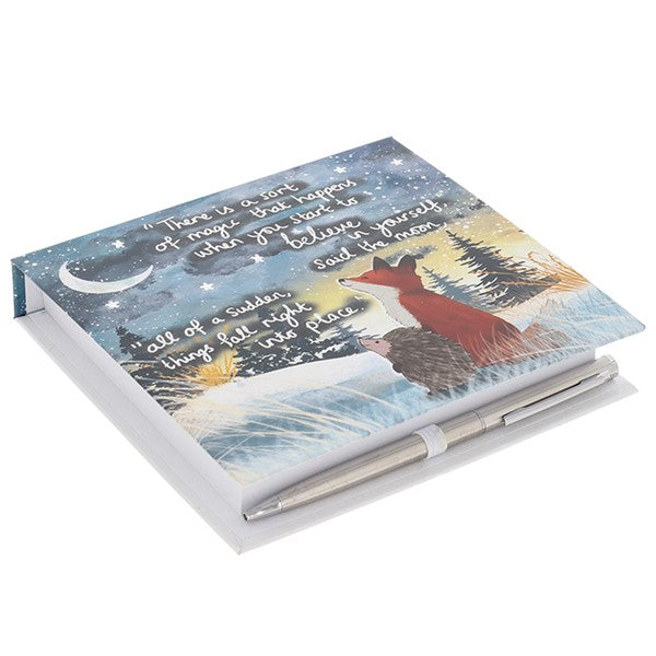Fox Under The Moon Memo Block Believe