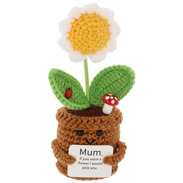 Crochet Smiley Pot Mum