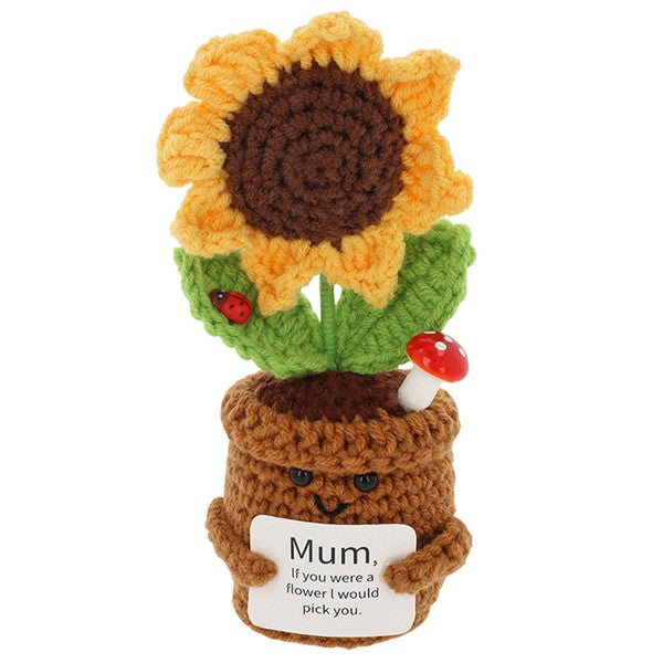 Crochet Smiley Pot Mum
